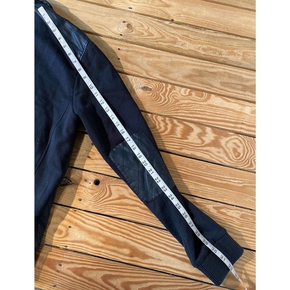 G by Guess Quilted Faux Leather Jacket Size Medium Men’s Black Full Zip - Picture 10 of 12